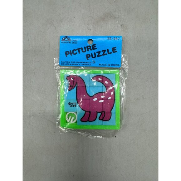 Vintage set of 2 OTC 1990 Picture Puzzle Set 39/987 dinosaur plastic READ NEW - Picture 2 of 7